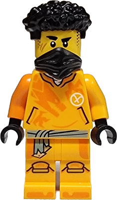 Arin - Shirt with Orange Dragon, Black Bandana