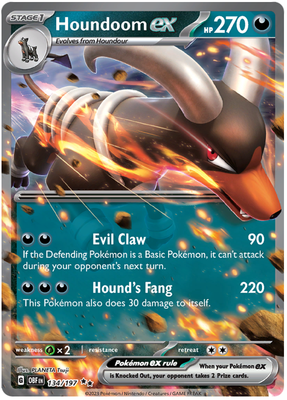 Houndoom ex - Obsidian Flames #134