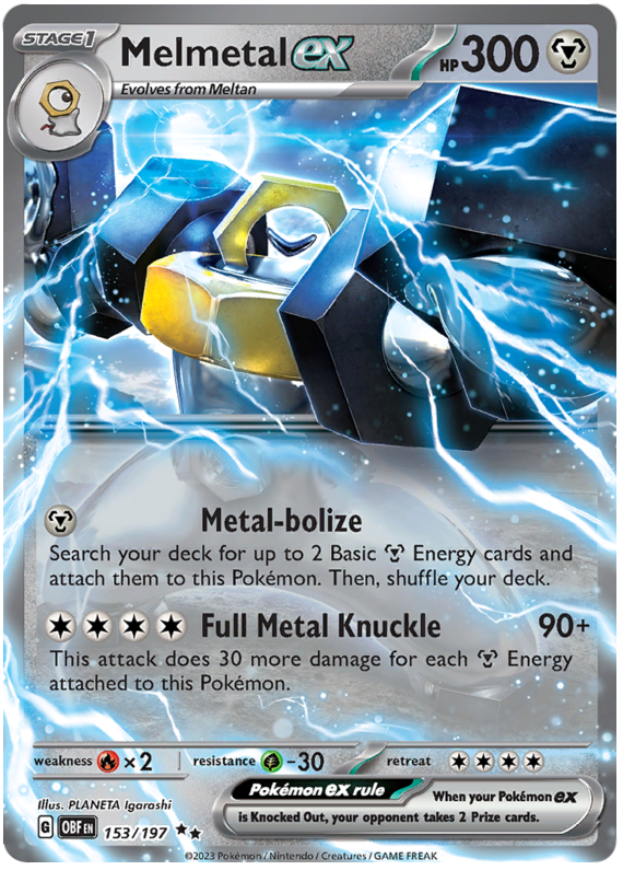 Melmetal ex - Obsidian Flames #153