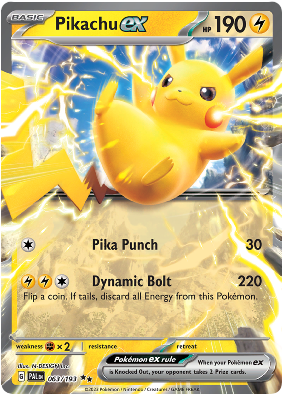 Pikachu ex - Paldea Evolved #63